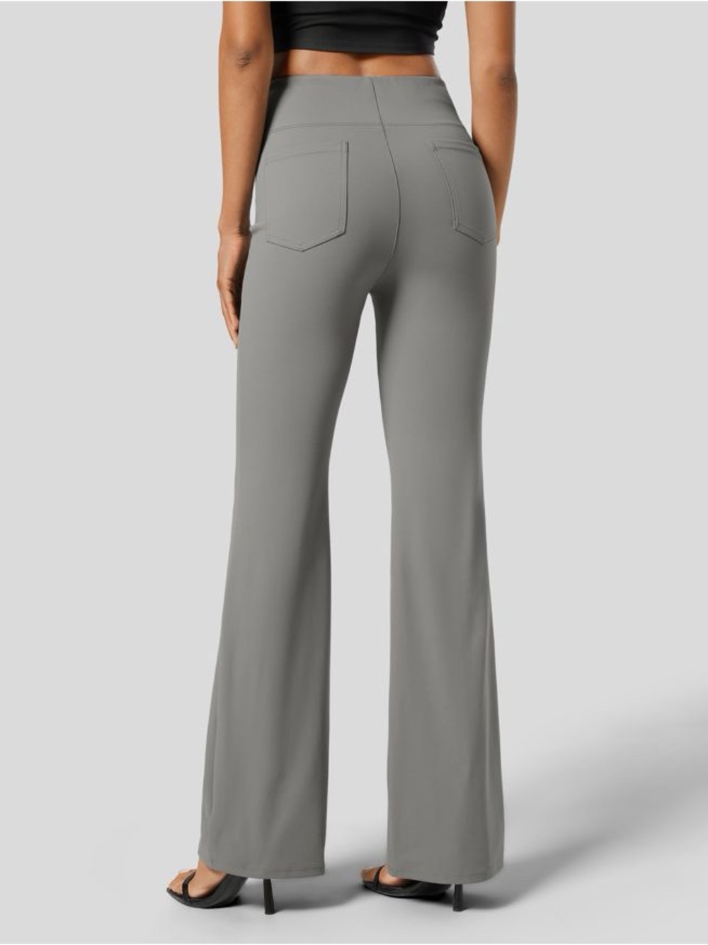Halara size S work pants Women's High-Waist Wide-Leg in Gray NWOT